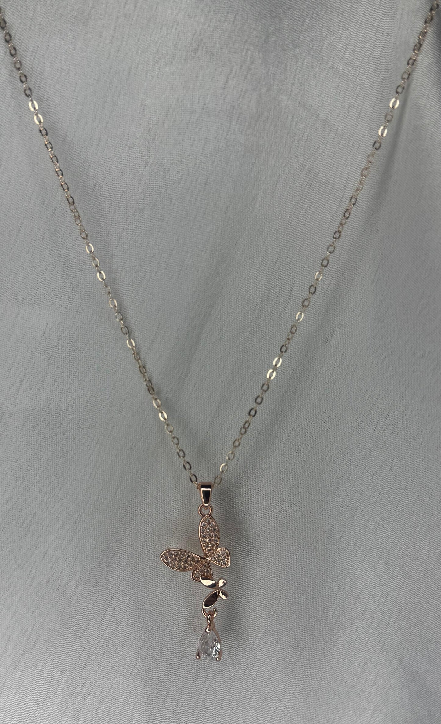 Rose Gold Butterfly Necklace