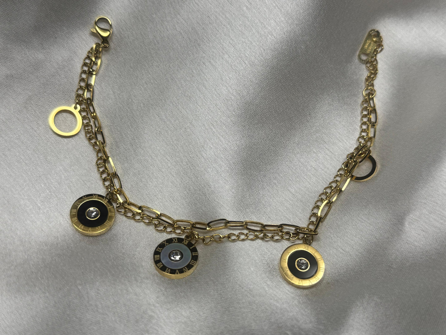 Clock with Rings Bracelet