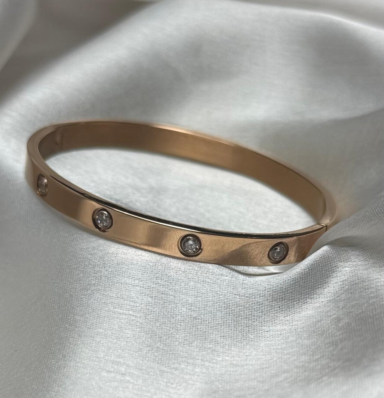 Rose Gold Diamond Studded Kada