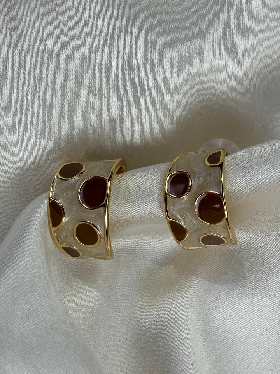 Polka Luxe Enamel Hoops