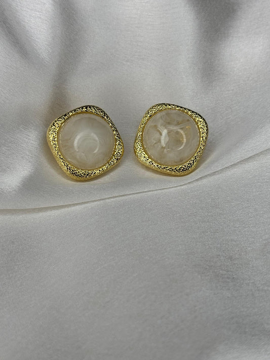 White and Golden earrings