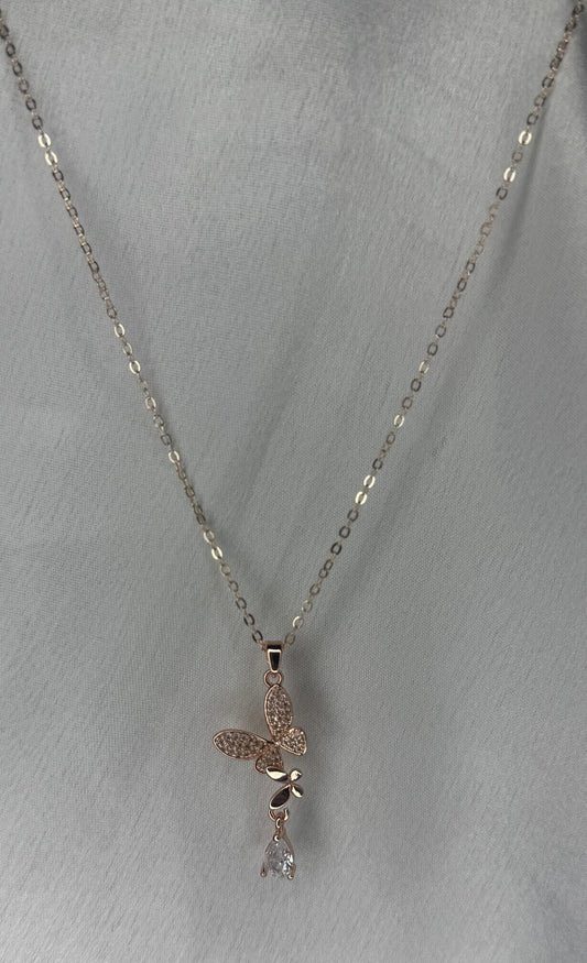 Rose Gold Butterfly Necklace