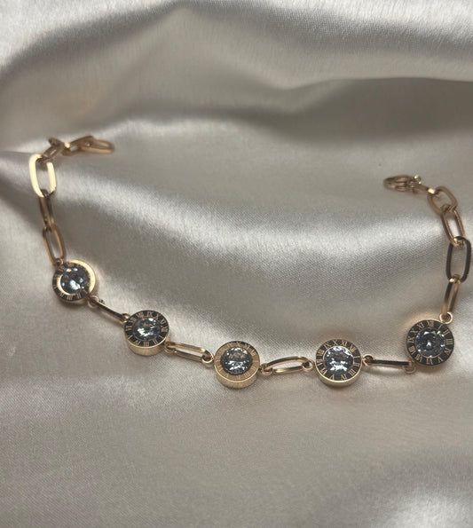Clock Diamond Bracelet