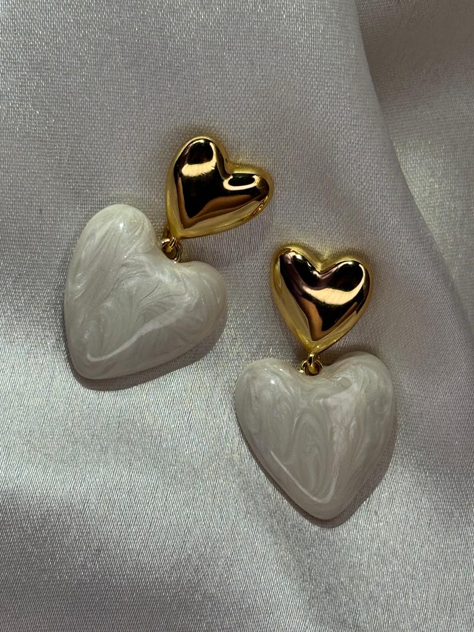 Golden Promise Heart Earrings