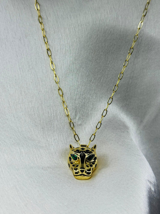 Golden Apex Panther Necklace