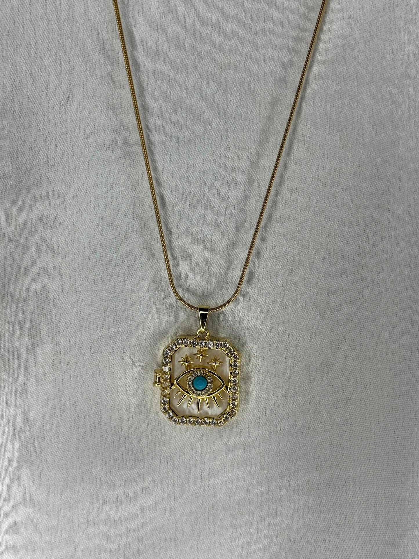 Golden Aura Eye Necklace