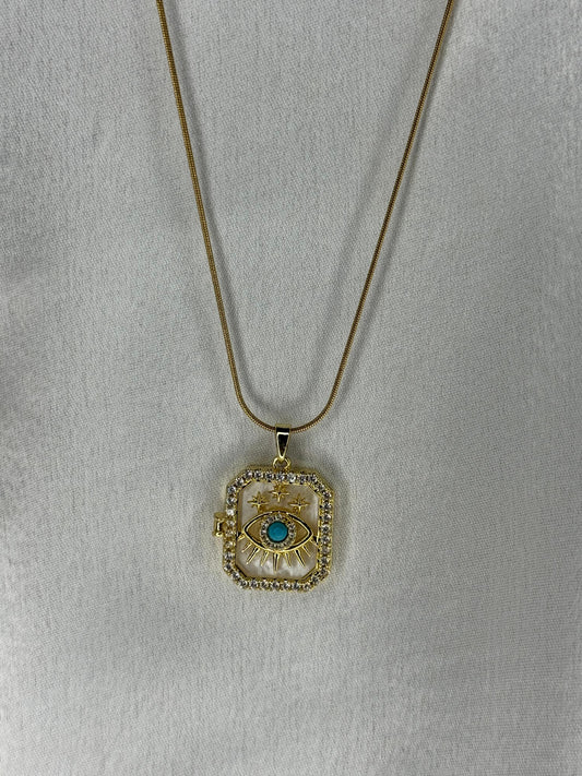 Golden Aura Eye Necklace