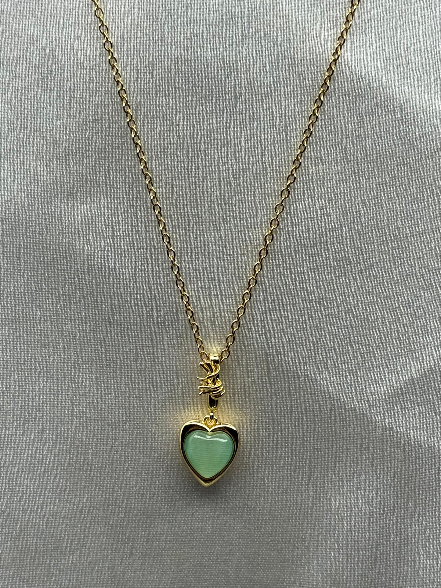 Jade Glow Heart Pendant