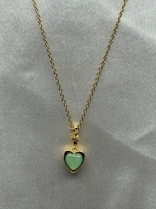 Jade Glow Heart Pendant