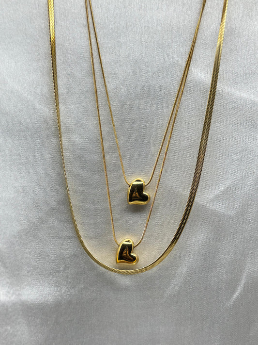 Serenity Duo Golden Love Necklace