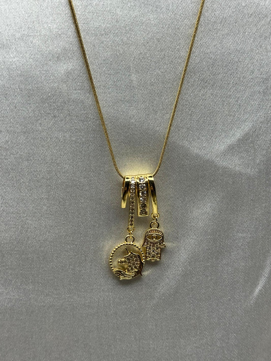 Evil Eye & Unicorn Charm Necklace