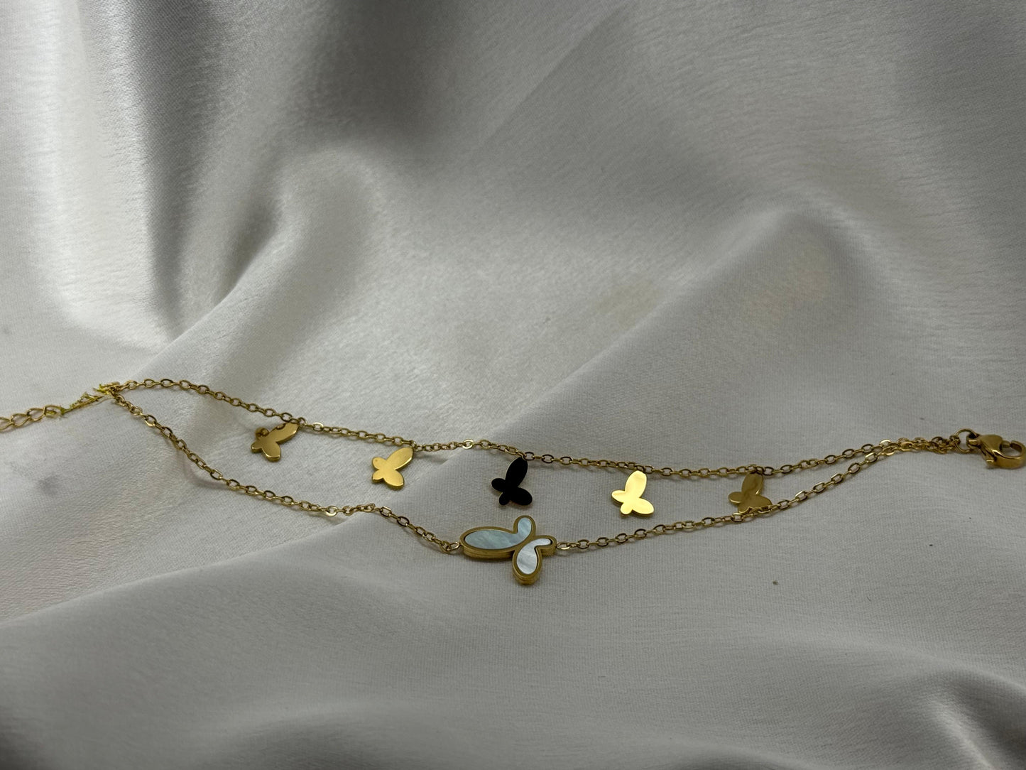 Double Chain Butterfly Muse Bracelet