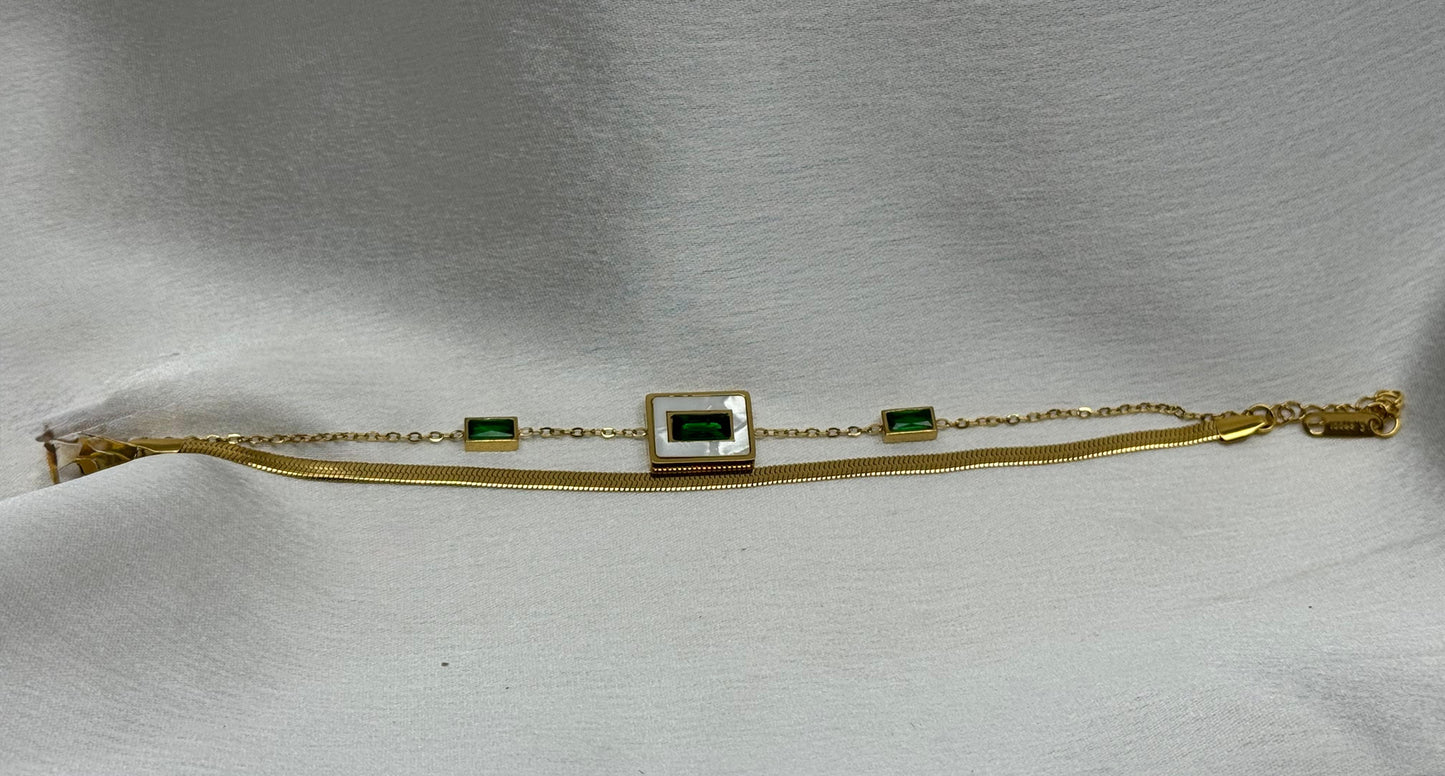 Opaline Emerald Bracelet
