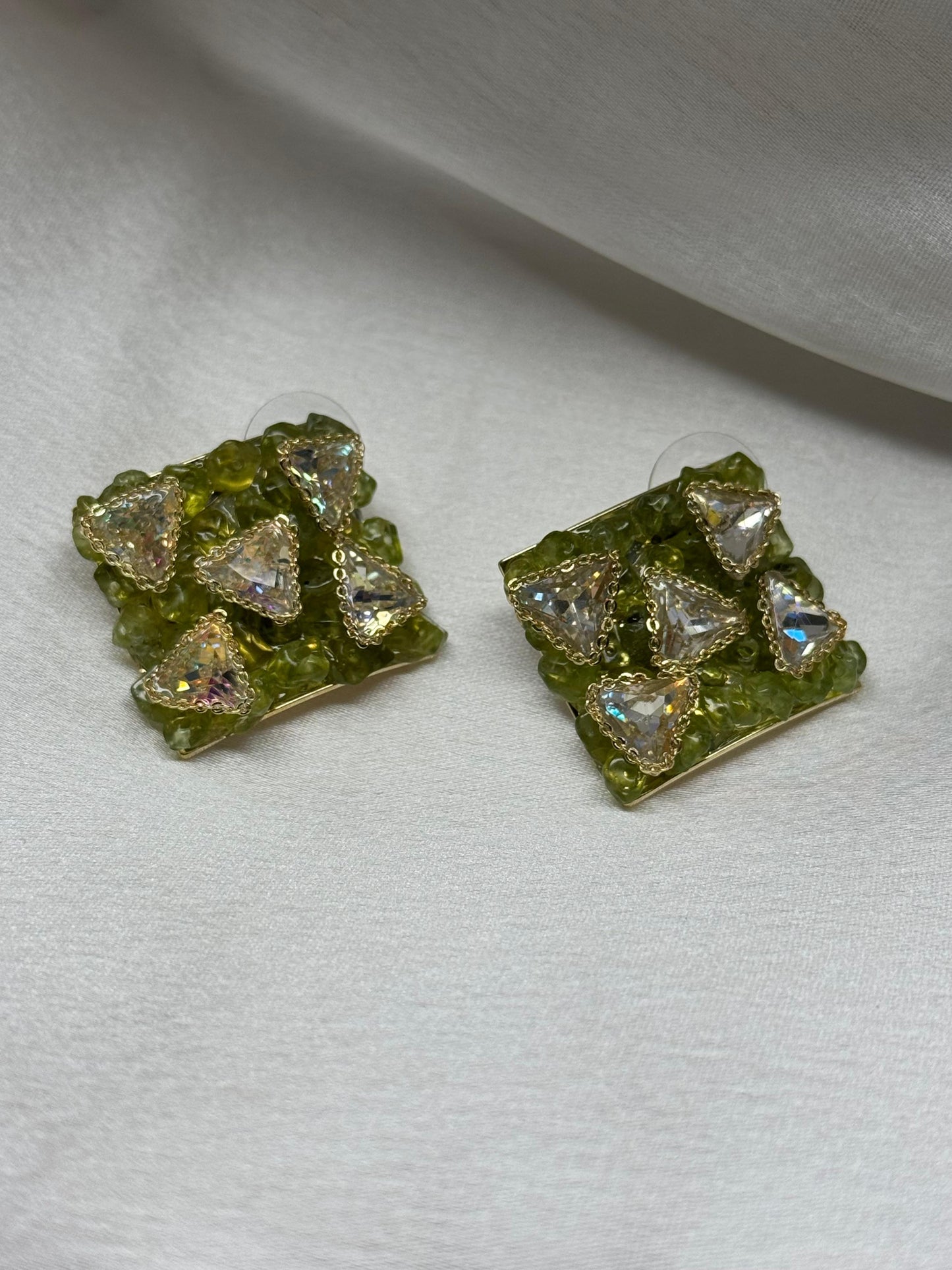 Olive Grove Spark Earrings