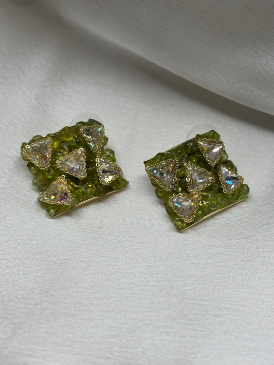 Olive Grove Spark Earrings