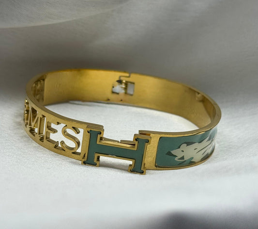 Luxe Hermes Emblem Kada