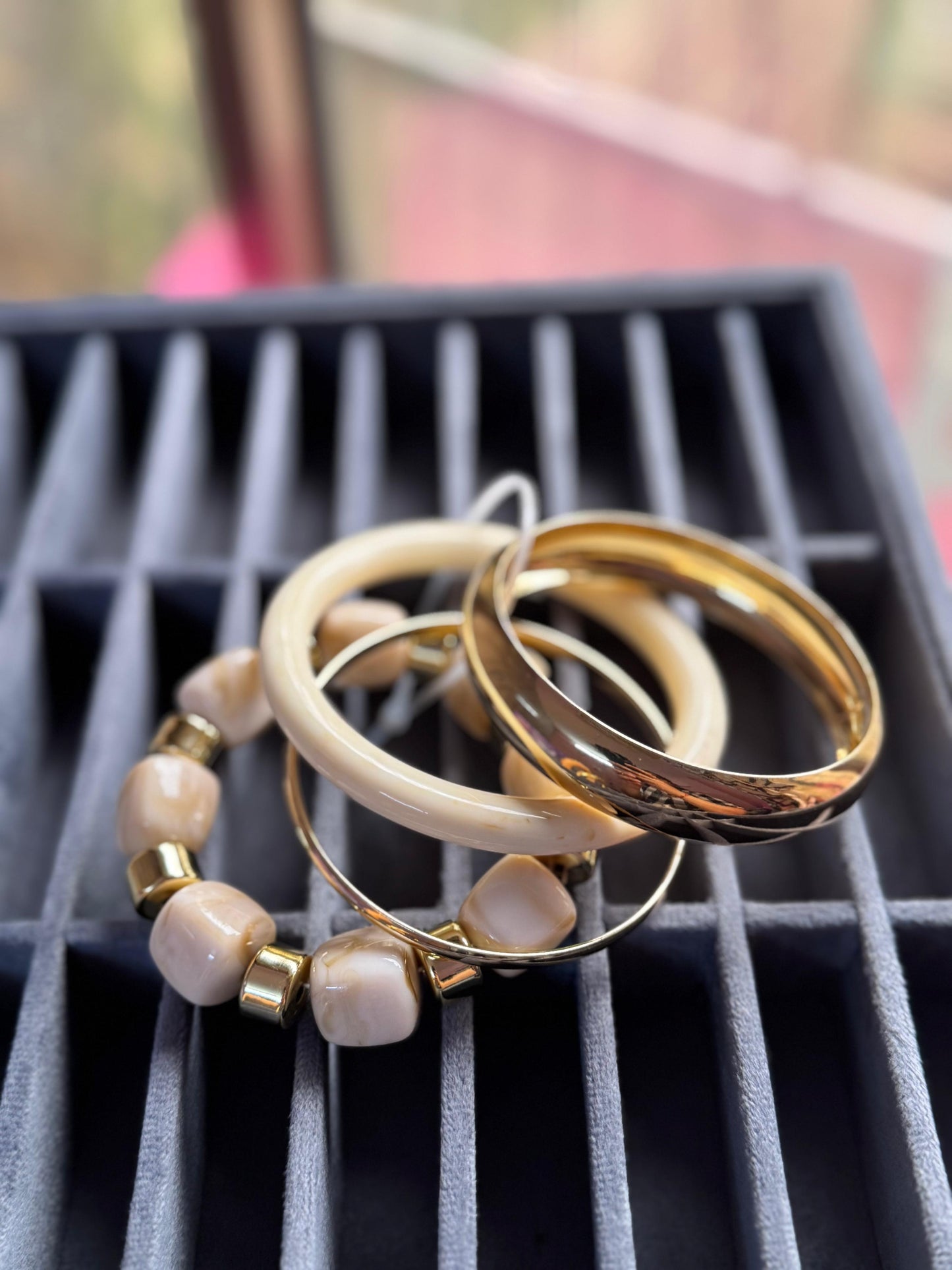 Aqua Whisper Bangles
