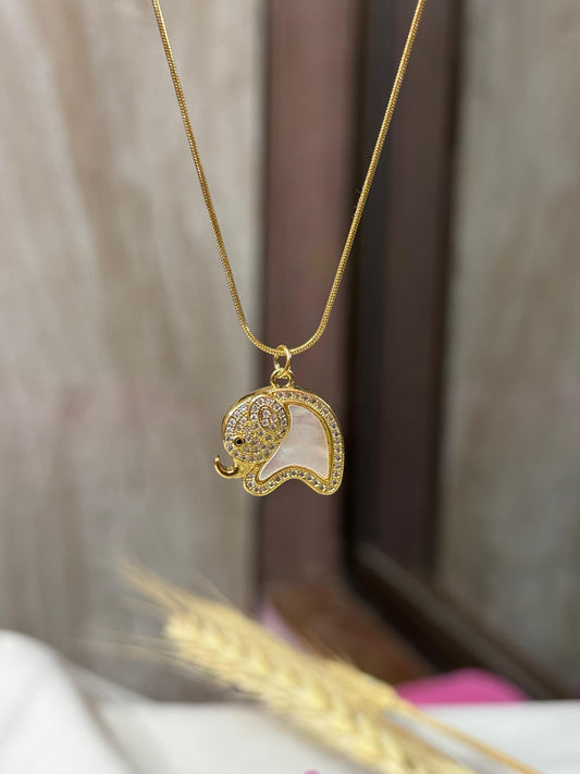 Golden Majesty Elephant Necklace